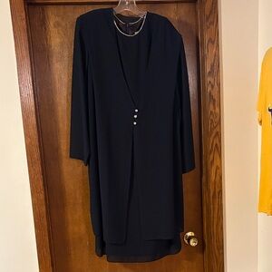 Elegant Black Dress with diamond Accents